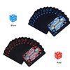 Poker Playing Cards Dice Sets Poker Table Cards PVC Waterproof Stacking Cup Dice Grade AAA Precision 19mm Serialized Casino Craps Dice with Razor Edges and Corners for Classic Magic Tricks Deck (Blue)