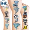 Tornado Themed Twonado Birthday Party Decorations Favors Supplies Decor 96 PCS Cute Tornado Tattoos Stickers Gifts for Kids Girls Boys School Prizes Rewards