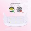 Nail Dryer Mini, 6W LED UV Portable Nail Dryer Curing Lamp Light for Gel Based Polish USB Power with 45s/60s Timer Setting (White)