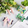 Whaline St. Patrick's Day & Easter Bow Clips Glitter Shamrock Clover Bunny Rabbit Hair Pins Quicksand Sequin Bow Hair Barrettes Alligator Clip Hair Accessories for Girls Women Birthday Gifts, 4 Pack