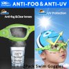 EverSport Kids Portable Swim Goggles, Pack of 2 Swimming Goggles for Children Teens, Anti-Fog Anti-UV Youth Swim Glasses Leak Proof for Age4-16, Green/Black & Green