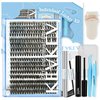KevKev Lash Clusters Kit 3D Fluffy Cluster Lashes 30D+50D 320 Pcs DIY Lash Extensions Eyelash Clusters Glue Individual Lashes Remover Cluster Thin Band & Soft (Fluffy 30+50D Kit,D-8-16mix)
