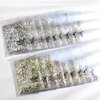 DIAO79NI Rhinestones 1440pcs SS6 Glass Nail Art Crystal Clear White Flatback Gemstones for Crafts Nails Makeup Bags and Shoes Decoration（SS6, Clear White）