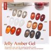 Gellen Jelly Gel Nail Polish, Translucent Gel Polish Kit Sheer Amber Tones Brown Milky White Glitter Gold, Trendy Home Salon DIY Nail Art Gel Nail Kit