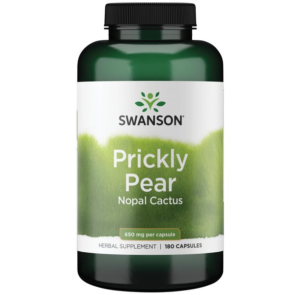 Swanson Prickly Pear Cactus Opuntia 650 Milligrams 180 Capsules