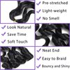ELAOGI 24Inch French Curly Braiding Hair 8Packs French Curls Bouncy Braiding Hair Synthetic Hair Extensions Pre Streched Wavy Braiding Hair (24 Inch (Pack of 8), 1B#)