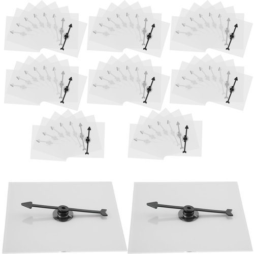 Sonarun 64 Pcs Transparent Spinners Dry Erase Math Game Spinner Toy Rotating Arrow Clear Spinners for School Classroom Math Teaching Family Party Games
