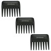 Jon Renau Wide Tooth Comb - Detangling Comb For Synthetic, HD Fiber & Human Hair (3-Pack)