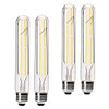 VCTC Lighting Dimmable 6W Tubular LED Bulbs, 3000K Warm White,Edison Style Filament Light Bulb, T10 Vintage Bulb 60 Watt Equivalent, E26 Medium Base 550LM,Clear Glass Cover, 7.3in(185mm),4-Pack
