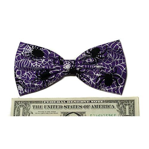 Halloween Hair Bow Collection (Barrette, Metallic Black Widow)