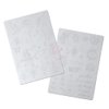 White Tiny Tattoo Practice Skin Double Sided Silicone Tattoo Training Pads Feature over 50 Different Stencil Designs for Tattoo Practice (1pc)
