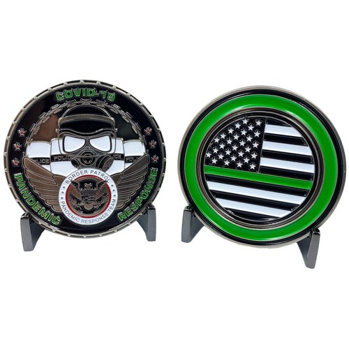 CL4-15 Border Patrol Response Team Thin Green Line Police Challenge Coin CBP