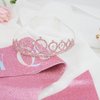 Happy Birthday Decorations for Women,Birthday Sash and Crown for Women,Happy Birthday Sash for Women,Birthday Queen Sash and Crown,Pink Birthday Tiara for Women,Birthday Crown Adult Woman,Girls Tiara