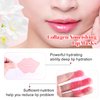 CACASO 50 Pcs Collagen Crystal Lip Masks,Lip Mask Sheet,Moisturizing Lip Mask,Lip Sheet Mask,Pink Lip Care Pads Mask for Dry Lips Hydrating Nourishing,Anti Chapped,Anti-Wrinkle,Plump Your Lips