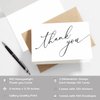 GIFTSFARM Thank You Cards with Kraft Envelopes & Stickers, 5 x 3.75 Inch Minimalist Design, 100-Pack, White