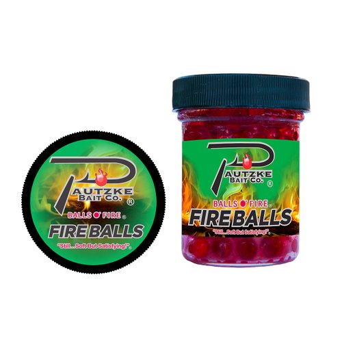 PAUTZKE'S Fishing Bait Fire Balls, Red, 1.65 oz