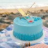 5 Pieces Miniature Fishing Rod Life Scene Dollhouse Decoration Fish Bowl Fishing Net Miniature Fishing Accessories