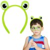 GAFATORY Frog Eyes Green Headband for Girls Cute Spa headband for Women Animal Headband for Makeup Hair Band Cosplay Costume Zoo Gifts Halloween Headband Funny Jungle Headbands for Skincare