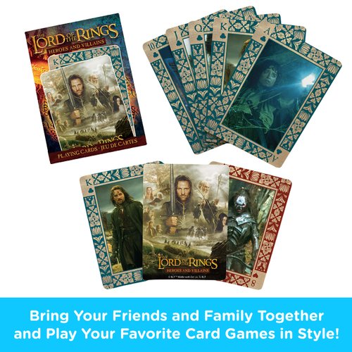 Lord of The Rings Playing Cards - LOTR Heroes & Villains Themed Deck of Cards for Your Favorite Card Games - Officially Licensed LOTR Merchandise & Collectibles