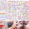 10 Sheets Face Gems Jewels for Makeup Heart Rhinestones Stickers Self Adhesive Assorted Shapes Rhinestones for Christmas Crafts, Eye Body Gems Nail Art Festival Party Rave Accessories for Women