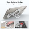 SooPii Magnetic Phone Ring Holder for MagSafe, Bling Magnetic Phone Ring Kickstand, 360° Rotation Cell Phone Grip Stand for iPhone 16 Pro Max 15 14 13 12 fits MagSafe Accessories,Glitter Silver