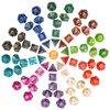 CiaraQ Polyhedral Dice Set with a Big Black Drawstring Pouch, 10 Complete Dice Sets（70 Pieces） of D4 D6 D8 D10 D% D12 D20 Compatible with Dungeons and Dragons DND RPG MTG Table Games