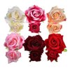 Ladies Handmade Flannel Elegant Pink Red Rose Hairpin Hair Clips Bridesmaid Head Piece Bridal Flower Hiar Clip(WINE RED)