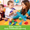 kizh Matching Dinosaur Toys,Double-Sided Alphabet Learning Toy,Fine Motor Toys,ABC Alphabet Letters Uppercase Lowercase Letters Sorting Matching Game for Toddler Boys Girls