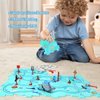 XAZASTOV Puzzle Track Car Play Set, Plastic Puzzles for Kids Ages 3-5 with Vehicles, Electric Trolley Puzzle, Car Tracks for Toddlers, Toys Gifts for 2 3 4 5 6 Year Old Boys Girls
