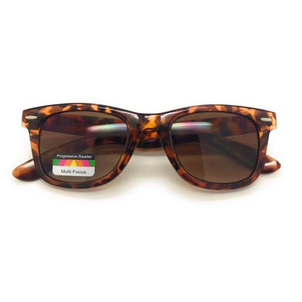 Multi 3 Focus Progressive Sun Reader Sunglasses Retro Horn Rim Reading Glasses (Tortoise, 2.75)