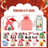 Wiwiqing 12 Set Christmas Classroom Gifts Set Christmas Mini Stuffed Animals Toys with Xmas Cards and Organza Bags for Students Christmas Party Favors Goodie Bag Filler Classroom Exchange Gift