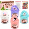 Rowecvce 4 Pack Candy Cake Butter Slime Kit, Scented Putty Slimes for Kids, Soft and No-Sticky, Party Favors, Stress Relief Toys for Boys Girls