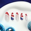 4th of July Press on Nails Medium Almond Independence Day Fake Nails Red Glitter French Tip False Nails With Star Designs Full Cover Stick on Nails Acrylic Patriotic Artificial Nails for Women 24Pcs