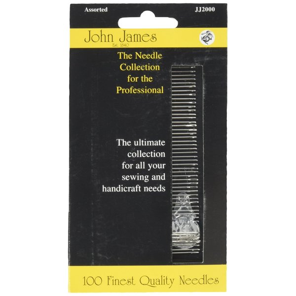 John James Professional Needle Collection, Assorted 100/Pkg,Silver