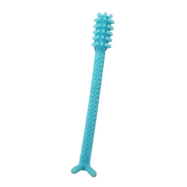 Denture Dart V4 Hard Plastic Denture Brush - Denture Gel Adhesive Remover - Remove Denture Gel Adhesive from Mouth & Gums, Oral Hygiene Products, Scraper w/Textured Grip and Rigid Bristles