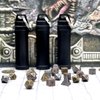 Haxtec Mini Dice Set Tiny Small Metal DND Dice Set with Dice Case Portable Antique Metal Dice Set for Keychain-3 Sets