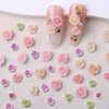 100pcs 3D Flower Nail Charms Rose Flowers Nail Art Charms Camellia Flower Charms for Nails Design Carved Floral Resin Charms Cute Nail Jewels for Nail Art Supplies Flower Nails Charms Nail Decorations