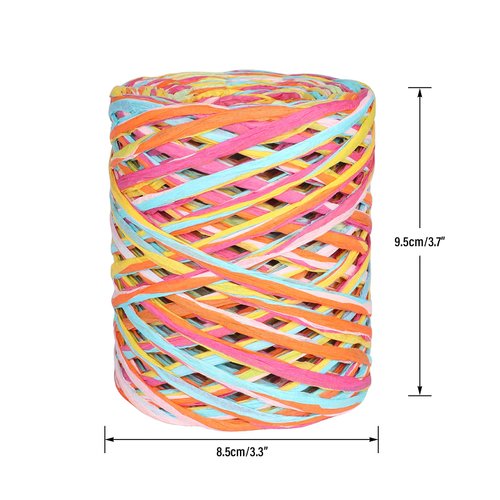 G2PLUS Colored 262 Feet Raffia Paper Ribbon,6 Colored Packing Paper String Perfect for Gift Wrapping and DIY Decoration (Pink)