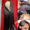 34 Inch Lace Front Wig Human Hair 13x6 HD Lace Front Wigs Human Hair Straight Lace Front Wigs Human Hair 13x6 Frontal Wig 150% Density Pre Plucked with Baby Hair 13x6 Wigs for Black Women Human Hair