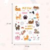 Cute Cat Temporary Tattoos - 75 Glitter Styles | Let's Pawty Birthday Party Supplies, Meow Party Favors