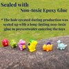 XY-WQ Mold Free Bath Toys No Hole, for Infants 6-12& Toddlers 1-3, No Hole No Mold Bathtub Toys (Dinosaur, 6 Pcs with Mesh Bag)