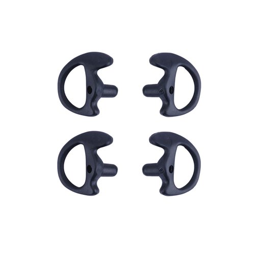 KS K-STORM Two Way Radio Ear Mold Replacement Soft Silicone Ear Insert Earmold for Acoustic Coil Tube Earpiece (Black, 2 Pair Medium)