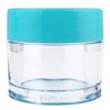 Beauticom 7 Gram / 7 ML (Quantity: 24 Pieces) Thick Wall Round Leak Proof Clear Acrylic Jars with Teal Lids for Beauty, Cream, Cosmetics, Salves, Scrubs