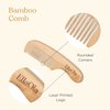 EllaOla Baby Hair Brush & Comb Set from Natural Bamboo - 3 Piece Set with Ultra Soft Bristle Cradle Cap Brush, Massage Hair Brush, Bamboo Comb for Toddlers, Newborns & Infants I Baby Registry Gift
