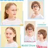 COASION Blue Screen Glasses for Kids Age 3-12, 3 Pack Blue Light Blocking Glasses for Girls Boys, Computer Gaming Fake Eyeglasses (Leopard + Clear Pink + Transparent)