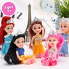 Liberty Imports 12 Pack Miniature Royal Princess Toddler Dolls with Dresses, Girls Fashion Party Favor Imaginative Pretend Play Pocket Playset Collection (4.5-Inches)