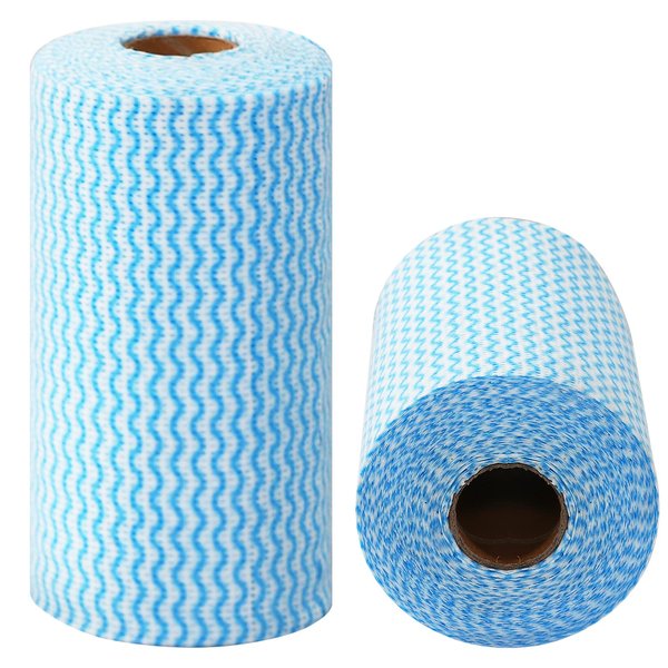 Supmaquc 2 Pack Upgraded Reusable Cleaning Cloths Extra Thick Durable Disposable Cleaning Towels Kitchen Dish Paper Multi Purpose Household Towels Thickened Non Woven Wipes, 7.9"X11.8", Blue