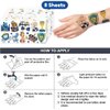 Prince Temporary Tattoos Birthday Party Supplies Favors Decorations Baby Shower Prince Little Boy Royal Blue Super Cute 92PCS Tattoos Stickers for Kids Boys Girls Classroom Rewards Gifts Ideal