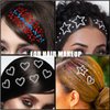 Face Glitter Body Glitter Gel with Face Heart Star Stickers, 6 Colors Hair Glitter Gel with Self Adhesive Face Gems Stick on Rhinestone Stickers for Face, Hair, Body for Festival Makeup