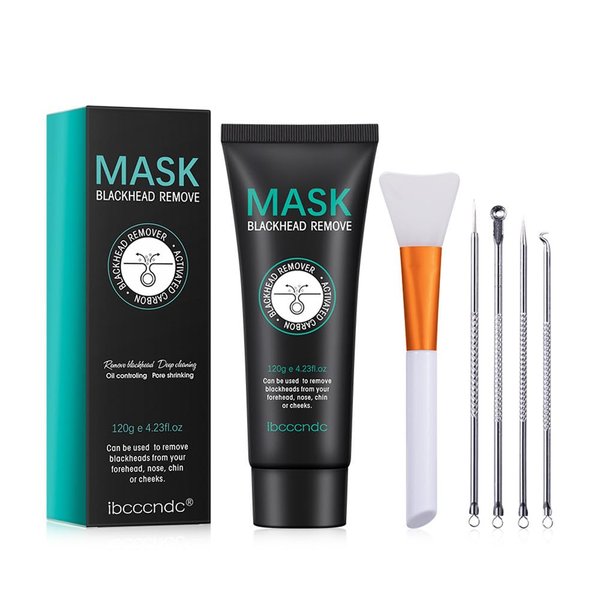 Blackhead Remover Mask Kit, Charcoal Peel Off Black Mask Anti-Aging, Deep Cleansing, Reduces Fine Lines＆ Wrinkles Great for All Skin, With Blackhead Remover Extractor Tools Kit & Mask Brush